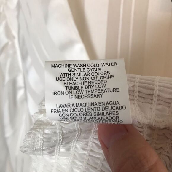 Vintage Olm sheer white surplus blouse M - Picture 6 of 7